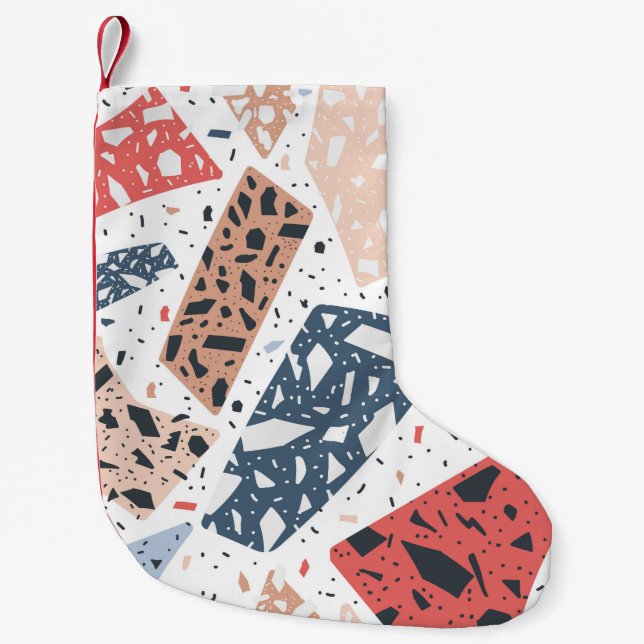 Terrazzo floor marble seamless hand drawn pattern  kleiner weihnachtsstrumpf (Vorderseite)