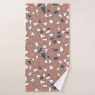 Terrazzo flooring seamless pattern. Vintage stone, Badehandtuch