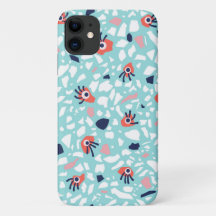 Terrazzo Funny Geometric Muster mit Augen