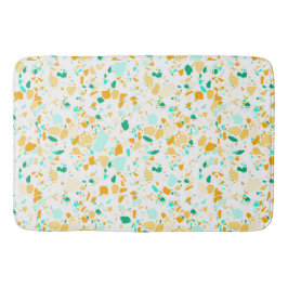 Terrazzo gemusterte Badematte grün und gold