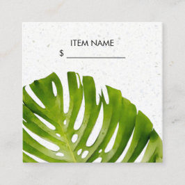 TERRAZZO GREEN MONSTERA LEAF FOLIAGE PREIS TAG