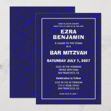 Terrazzo Handgezeichnetes Bar Bat Mitzvah
