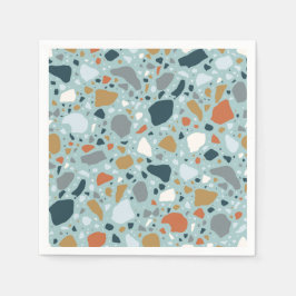 Terrazzo in Blau Serviette