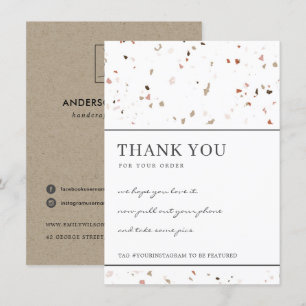 TERRAZZO KERAMIK PATTERN CORPORATE Business LOGO Dankeskarte