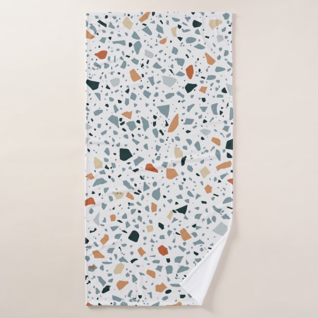 Terrazzo Marmor nahtlos handgefertigtes Muster Badehandtuch (Badehandtuch)
