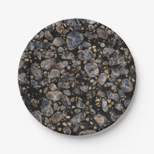 Terrazzo - Marmor und Gold Pappteller