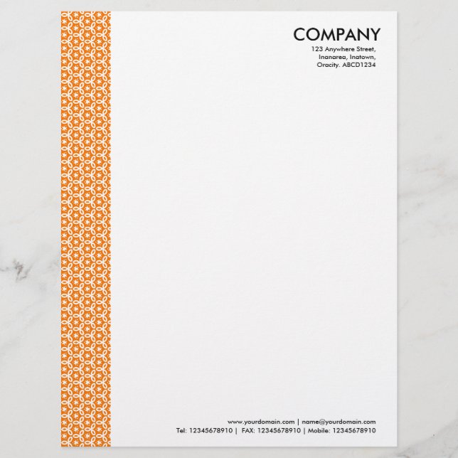 Terrazzo Muster 03 - Orange Briefkopf (Vorderseite)