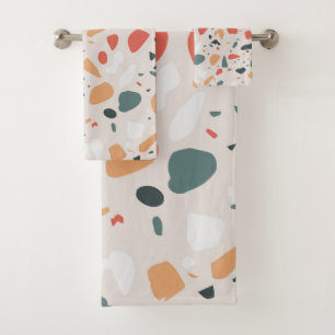 Terrazzo Muster Badhandtuch Set