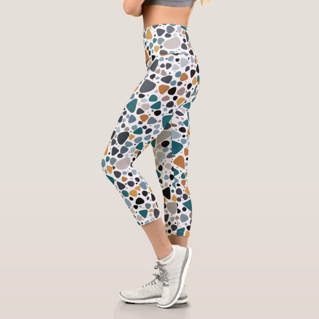 Terrazzo Muster Capri Leggings (Links)