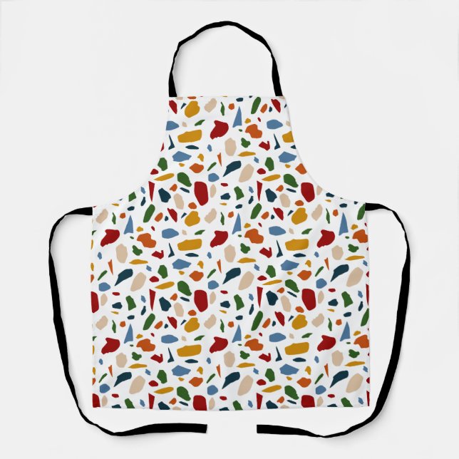 Terrazzo Muster farbenfroh Schürze (Vorderseite)