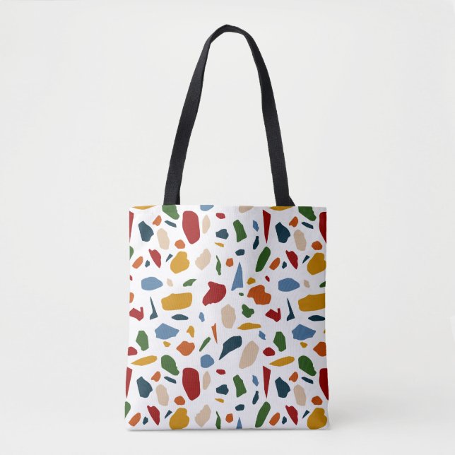 Terrazzo Muster farbenfroh Tasche (Vorderseite)