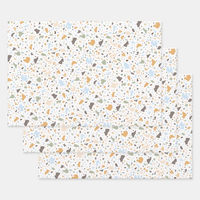 Terrazzo-Muster Geschenkpapier Set (Set)