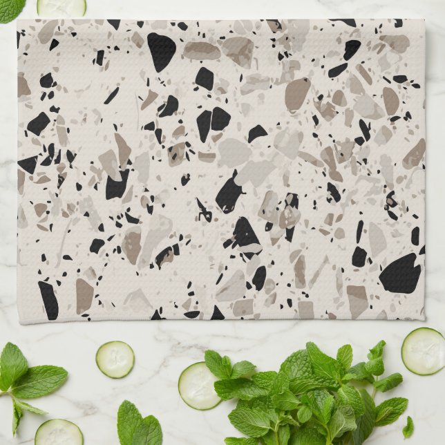 Terrazzo Muster Geschirrtuch (Gefaltet)