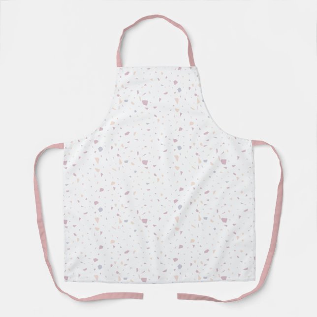 Terrazzo Muster neutrales natürliches Elegant Schürze (Vorderseite)