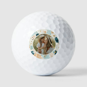 Terrazzo Muster Personalisiertes Foto Golfball