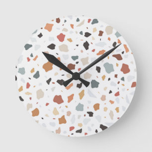 Terrazzo Muster Runde Wanduhr