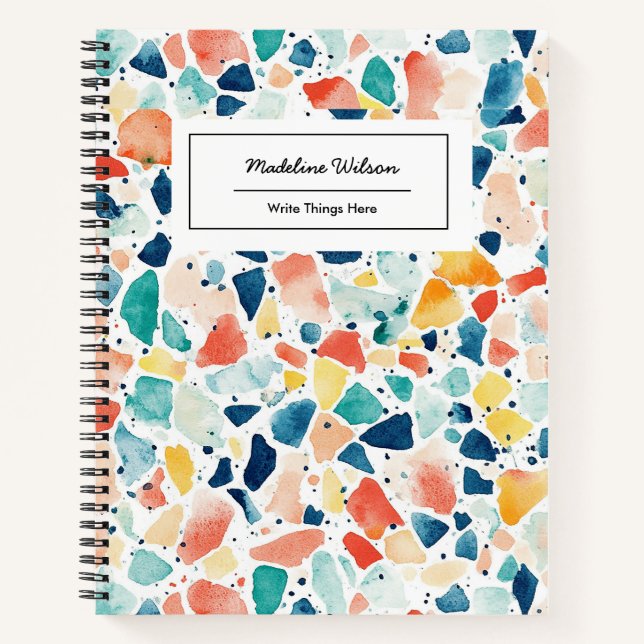 Terrazzo-Muster-Schreibblock Notizbuch (Vorderseite)