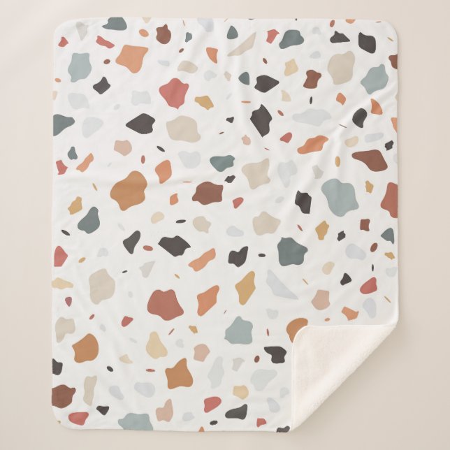 Terrazzo Muster Sherpadecke (Vorderseite)