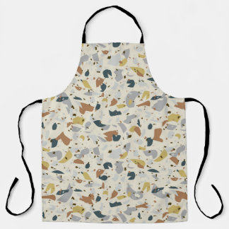 Terrazzo nahtloses Muster mit überlappendem Elemen Schürze