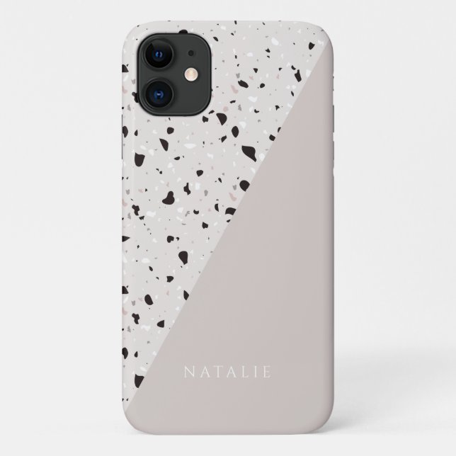 Terrazzo-Natur, neokolorale Pastellfarben, individ Case-Mate iPhone Hülle (Rückseite)