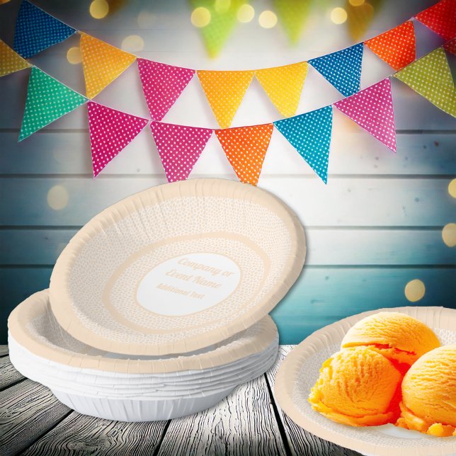 Terrazzo - Orange Peach - Papierschalen Pappteller (Terrazzo - Orange Peach - Paper Bowls - by Leapfroglisics Shop)