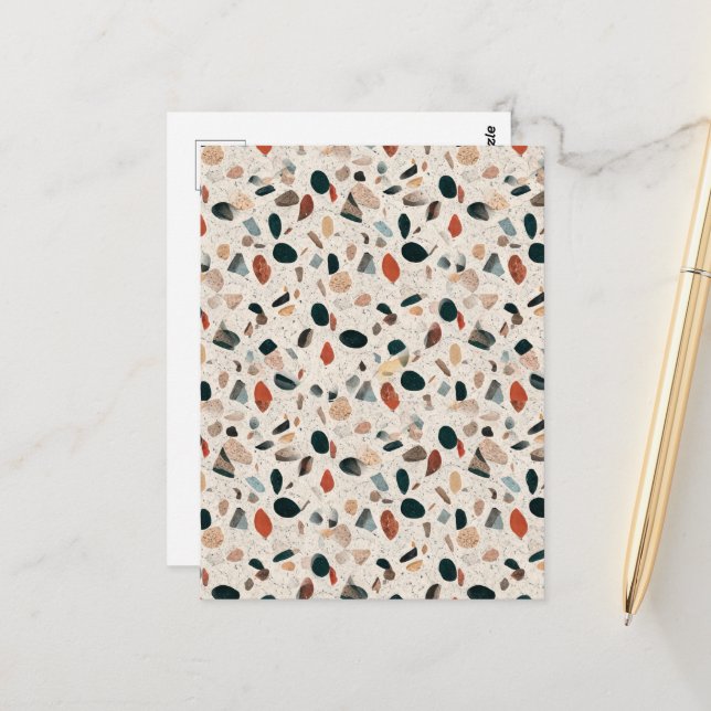 Terrazzo Postkarte (Vorderseite/Rückseite Beispiel)