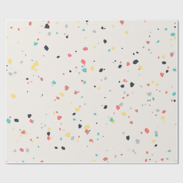 Terrazzo-Sprenkelschema nahtlos Geschenkpapier (Flach)