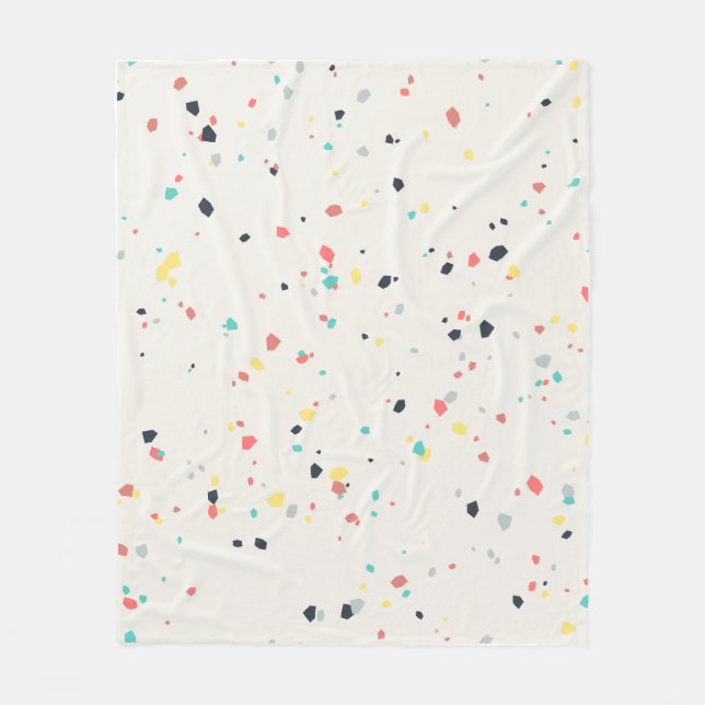 Terrazzo-Sprenkler-Nahtloses Muster Fleecedecke (Vorderseite)