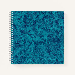 Terrazzo Struktur aus blauem Marmor Notizbuch