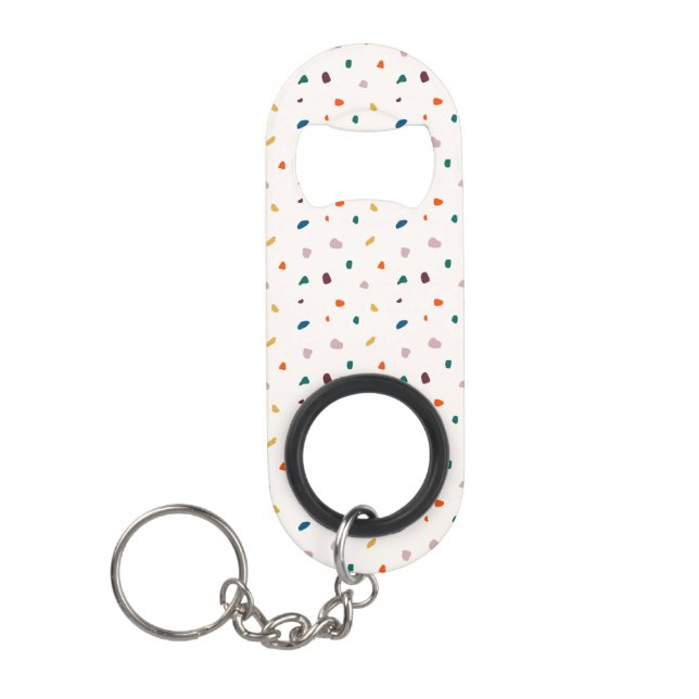 Terrazzo Style Stainless Steel Bottle Opener Mini Flaschenöffner (Vorderseite)