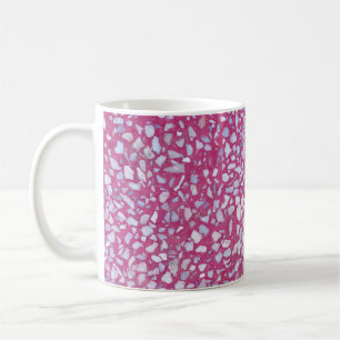 Terrazzo-Textur: Rosa Weiße Eleganz. Kaffeetasse