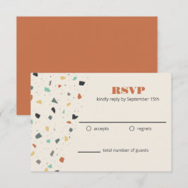 Terrazzo Tile Confetti Moderne UAWG RSVP Karte