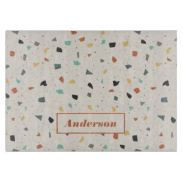 Terrazzo Tile Confetti Moderner Stil Personalisier Schneidebrett