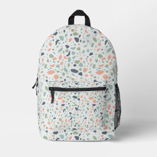 Terrazzo Unregelmäßiges farbiges Muster Bedruckter Rucksack