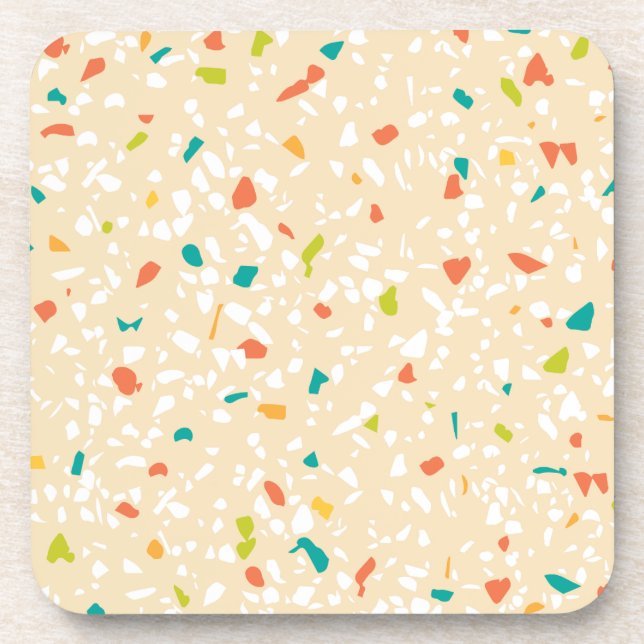 Terrazzo-Untersetzer im Mid-Century-Modern-Stil  Getränkeuntersetzer (Vorderseite)