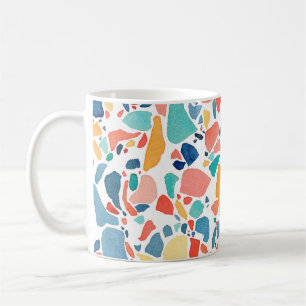 Terrazzo Wasserfarbe: farbenfrohe, nahtlose Muster Kaffeetasse