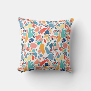 Terrazzo Wasserfarbe: farbenfrohe, nahtlose Muster Kissen