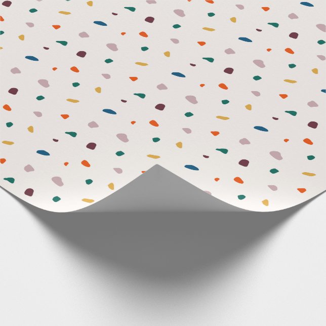 Terrazzo Wrapping Paper - Retro Terrazzo Muster Geschenkpapier (Ecke)