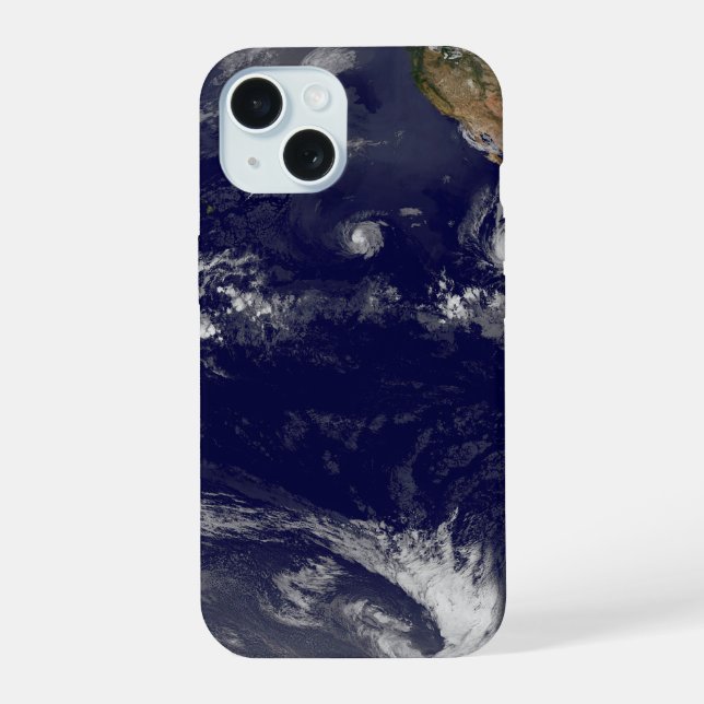 Terre Avec Trois Cyclones Tropicaux Dans Le Pacifi (Verso)