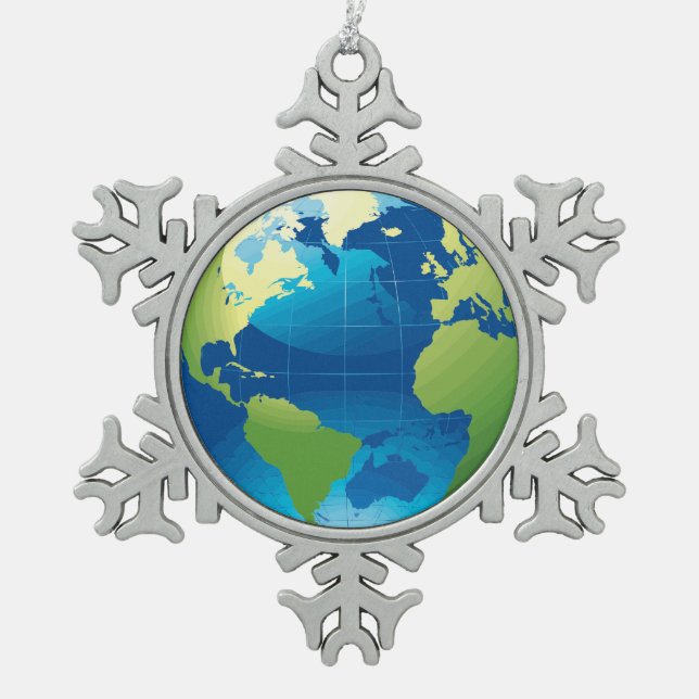 Terre continent ornement en étain (Devant)