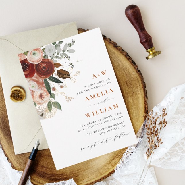 terre cuite moderne et faire-part de mariage verdo (Créateur téléchargé)