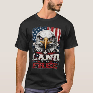 Terre de la liberté – T-shirt patriotique Eagle