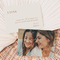 Terre Désert Beige Faded Photo Carte d'honneur