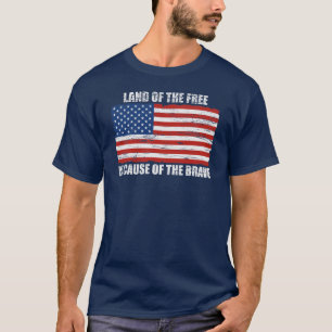 Terre du libre en raison du T-shirt courageux