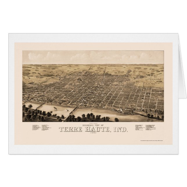 Terre Haute, DANS la carte panoramique - 1880 (Devant horizontal)
