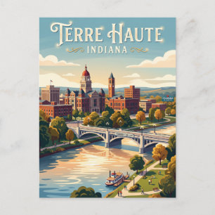 Terre Haute, Indiana Postkarte