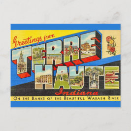 Terre Haute Indiana Vintage Postcard Postkarte