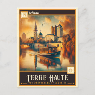Terre Haute, Indiana    Vintage Postkarte