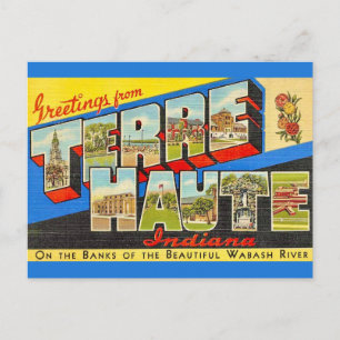 Terre Haute Indiana Vintage-Postkarte Postkarte