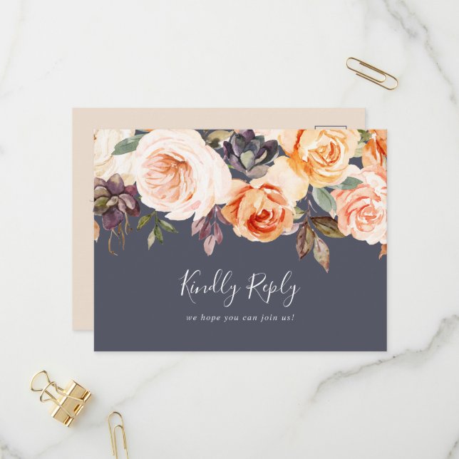 Terre rustique | Menu Violet Choix Carte Postale R (Devant/Arrière en situation)